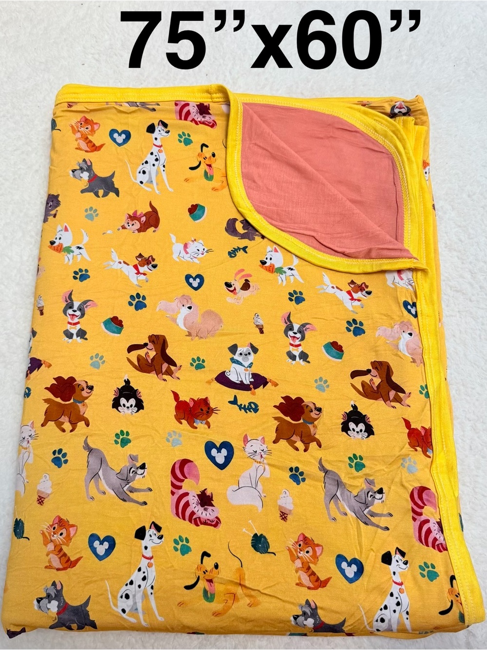 Little Sleepies dvpe Disney pets puppy oversized blanket size 75”x60”